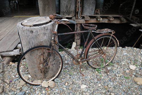 Vintage bicycle at the museum in Thailand © Giffany