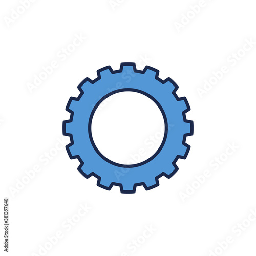Vector Blue Gear concept icon or logo element