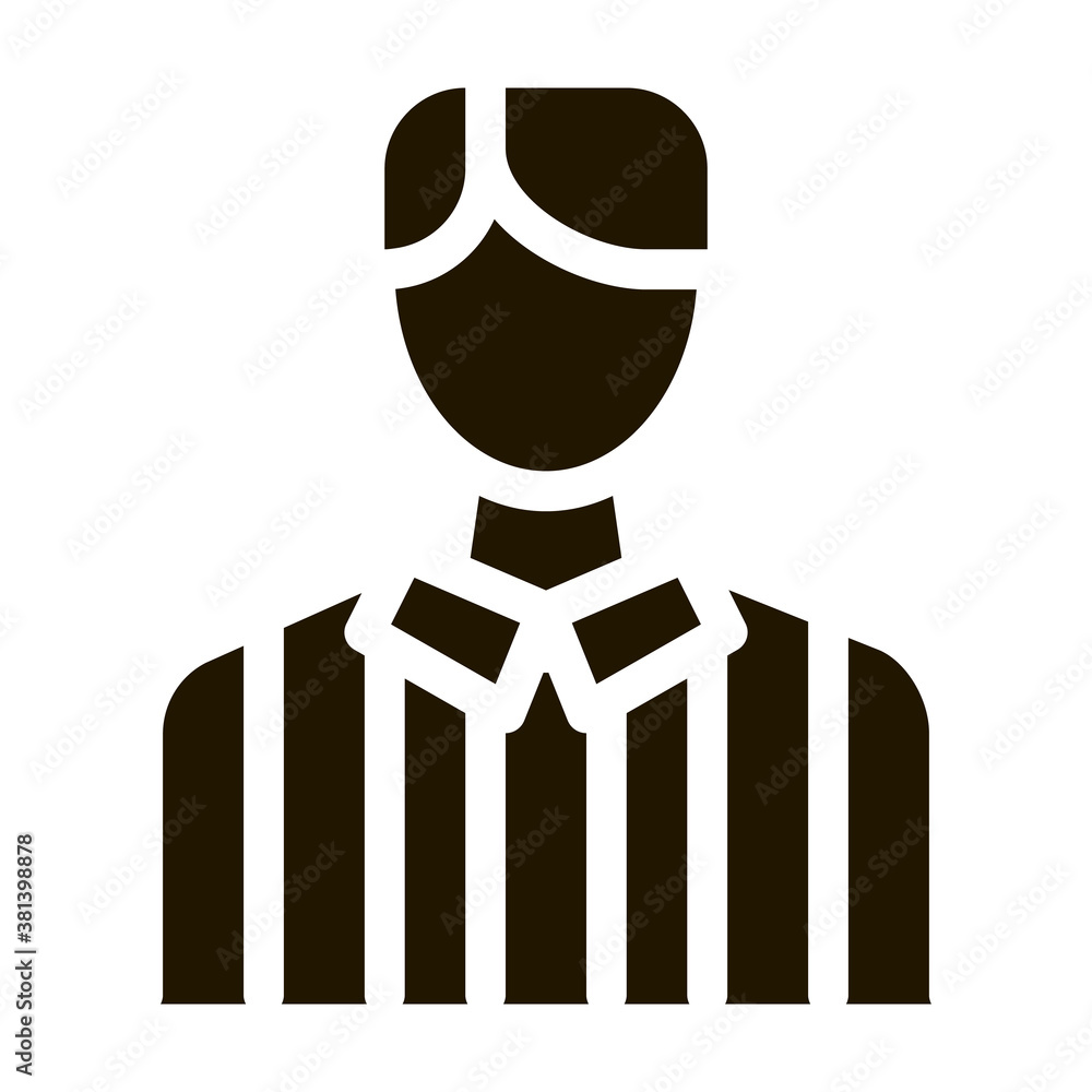 Football Arbitrator glyph icon vector. Football Arbitrator Sign. isolated symbol illustration