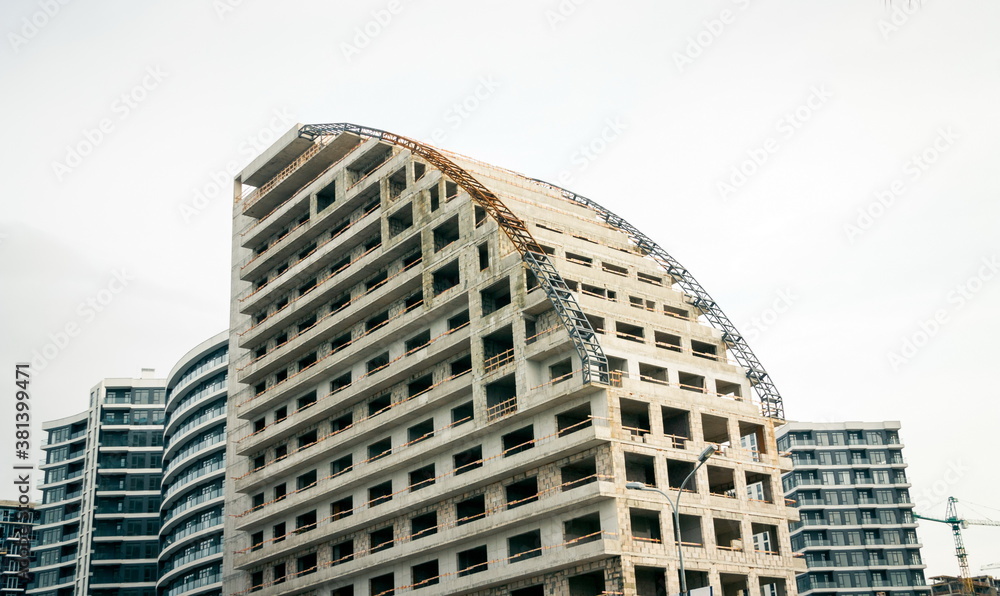 Building construction in Batumi city. Batumi. Georgia