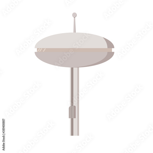 Mars settlement. Colonist houses flat icons. Vector illustration isolated.