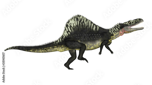 Arizonasaurus dinosaur roaring isolated in white background - 3D render