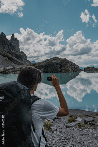 photographer in the mountains