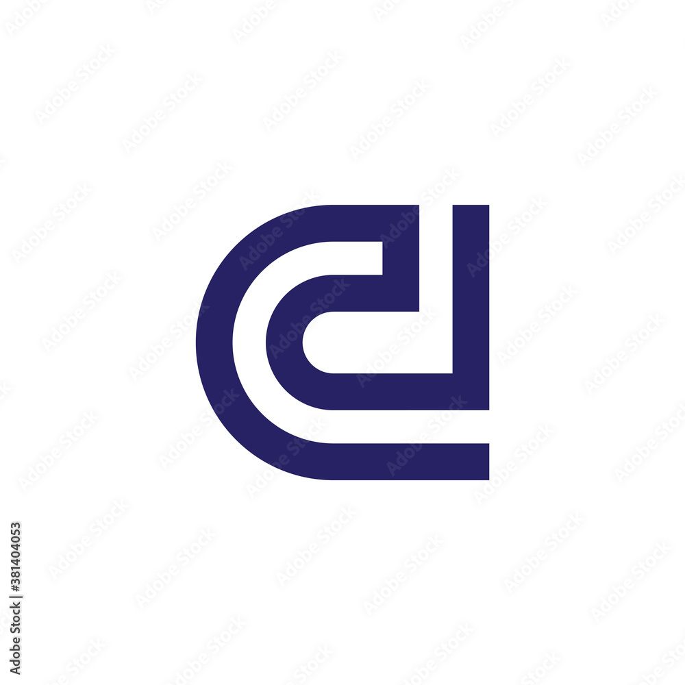 abstract letter cd simple geometric stripes line logo vector abstract letter cd simple geometric stripes line logo vector