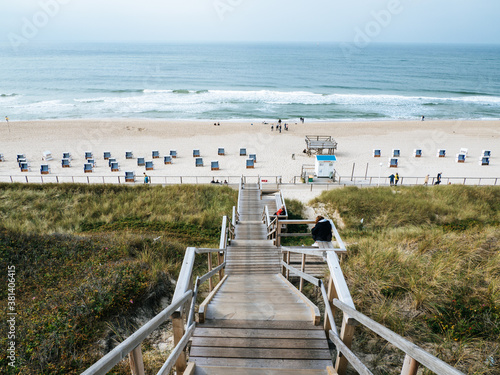 Westerland beach on the island Sylt, Germany photo