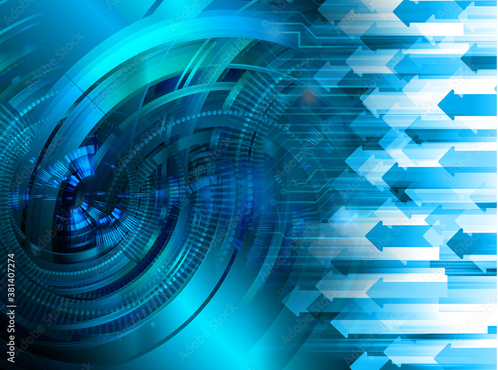 Blue cyber circuit future technology concept background
Blue cyber circuit future technology concept background