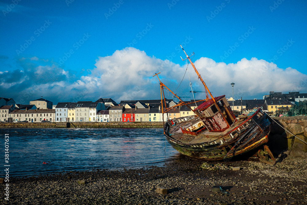 The Claddagh boats in Galway harbour