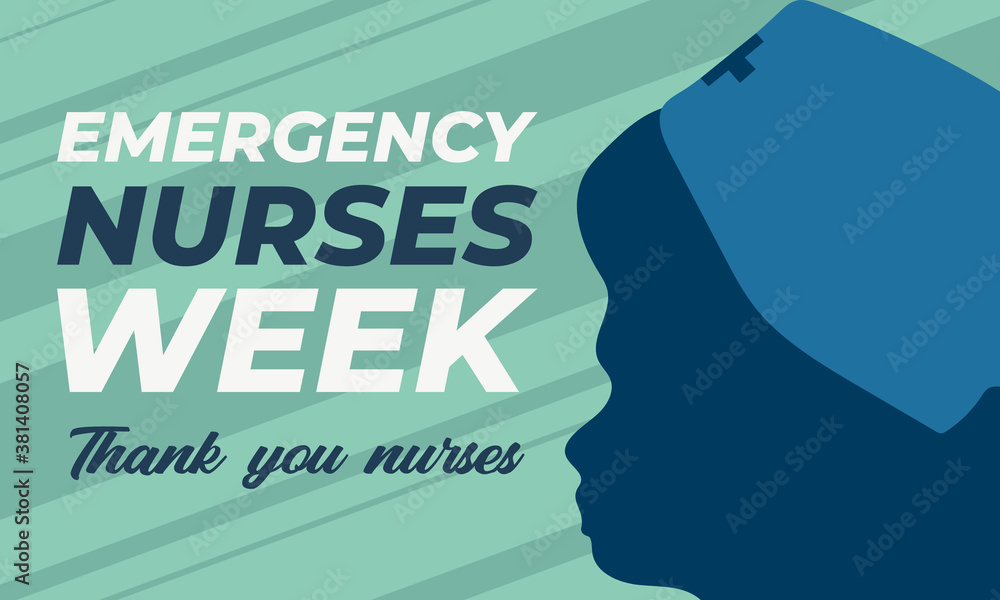 Emergency Nurses Week. It always takes place the week surrounding Emergency Nurses Day, the second Wednesday in October each year. Poster, card, banner, background design. Emergency Nurses Week. It always takes place the week surrounding Emergency Nurses Day, the second Wednesday in October each year. Poster, card, banner, background design.