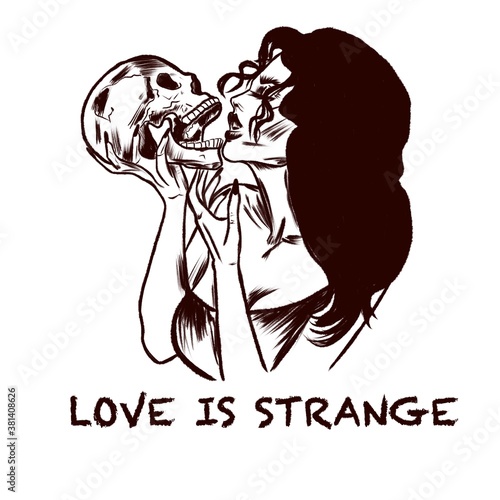 Girl image, love is strange, Halloween image 