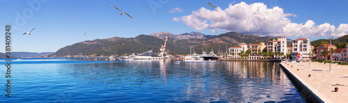 Porto Montenegro  famous marina in Tivat  beautiful panorama