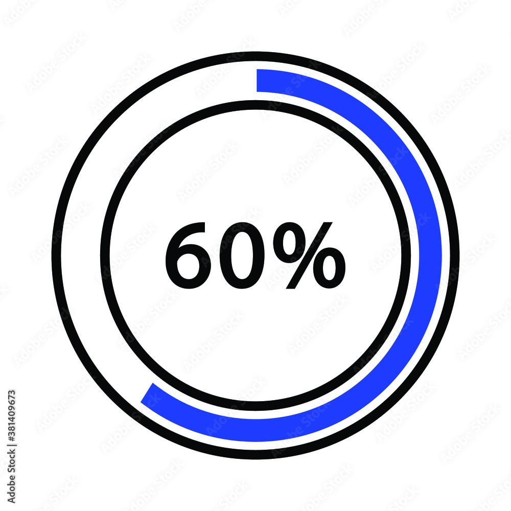 Progress bar and loading icons 60 percent Progress bar and loading icons 60 percent