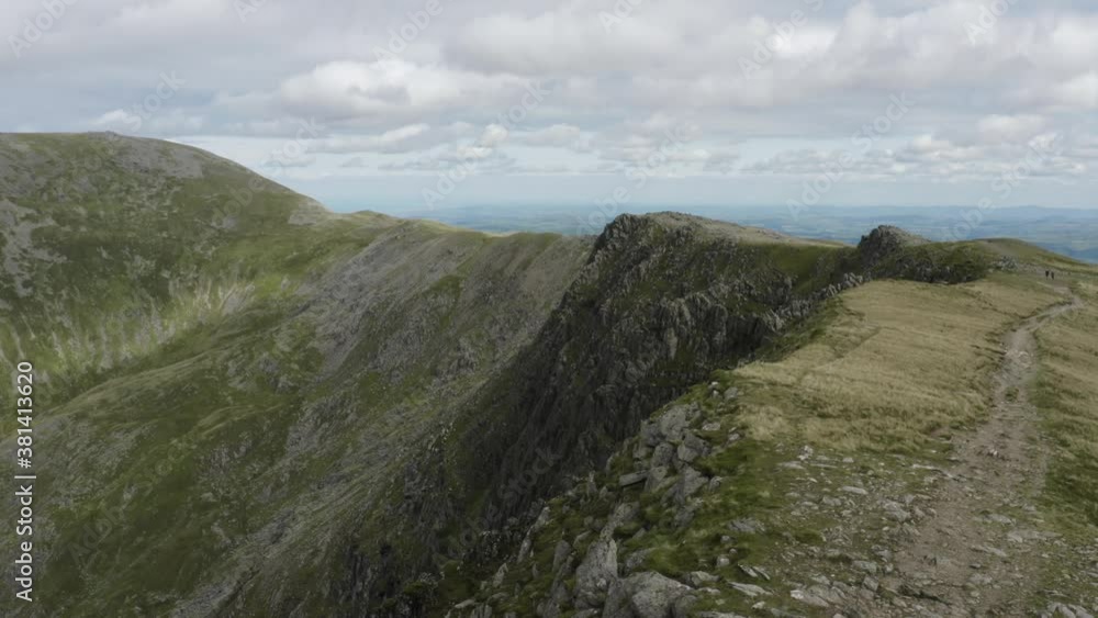 Welsh Carneddau mountain aerial in Snowdonia Welsh Carneddau mountain aerial in Snowdonia