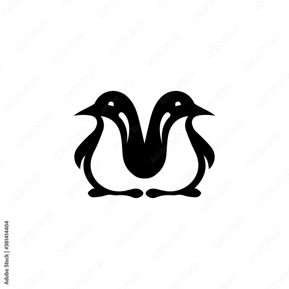 Fototapeta premium penguin logo template design
