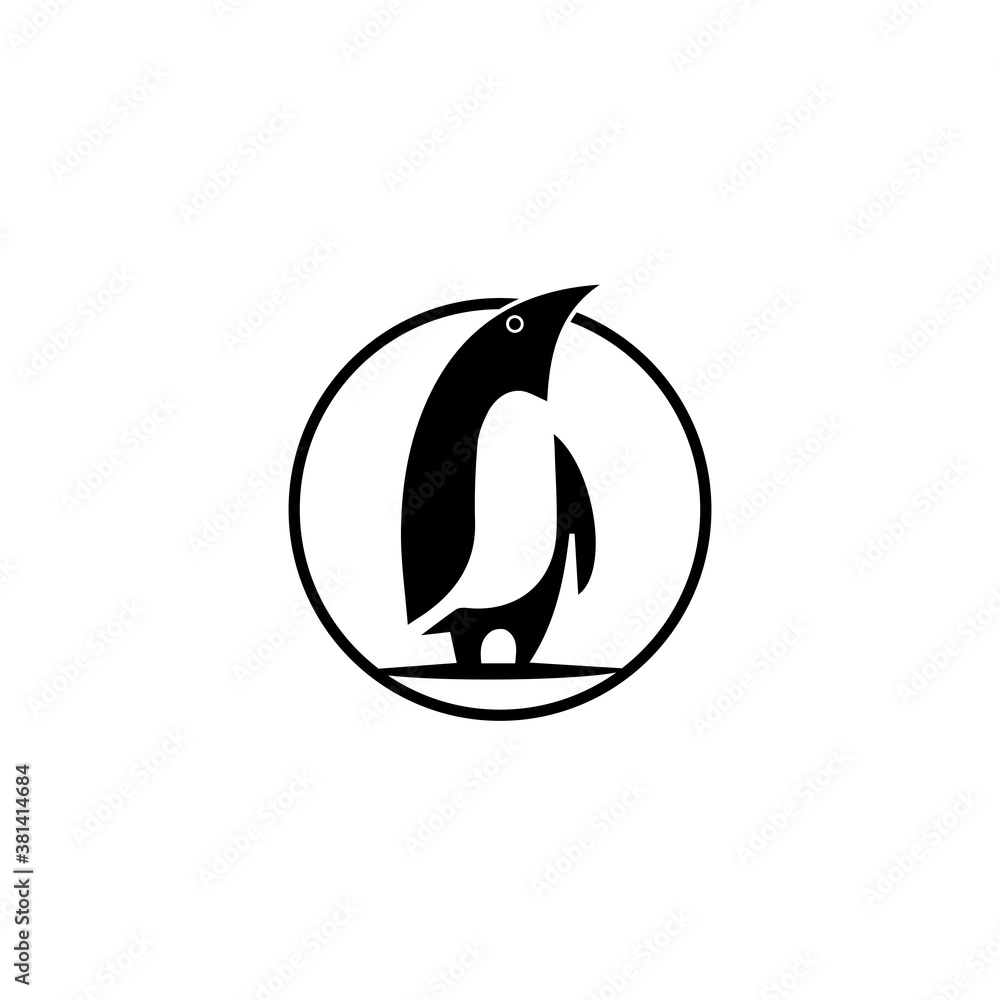 Fototapeta premium penguin logo template design