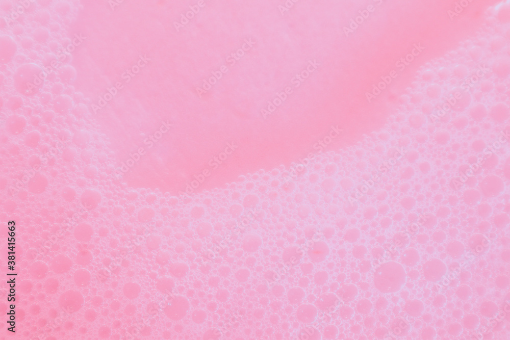 Beautiful pink soap bubbles background, orange and white foam bubble texture Beautiful pink soap bubbles background, orange and white foam bubble texture