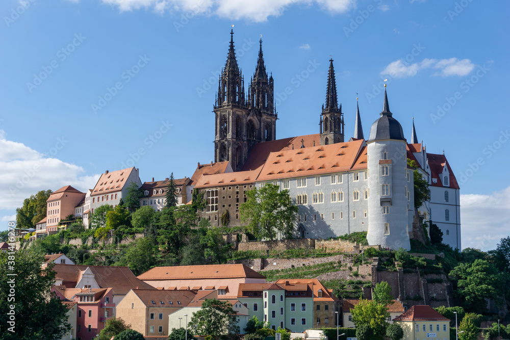 castle and cathedral in the German city of Meissen on the Elbe River castle and cathedral in the German city of Meissen on the Elbe River