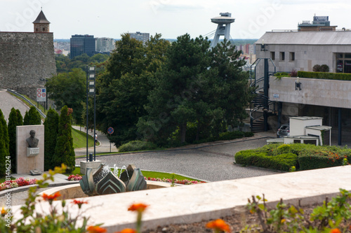 Panoramica o Skyline de la ciudad de Bratislava, pais de Eslovaquia