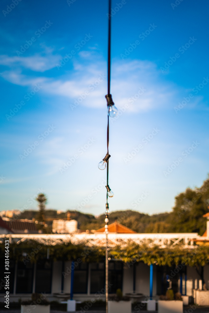 Obraz premium Linha de lampadas