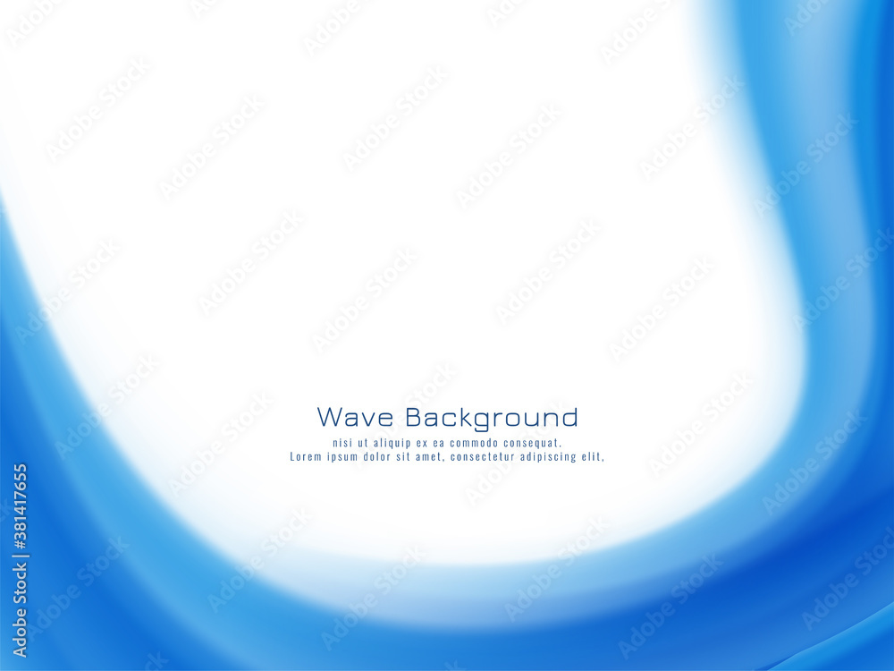 Obraz premium Modern elegant blue wave background