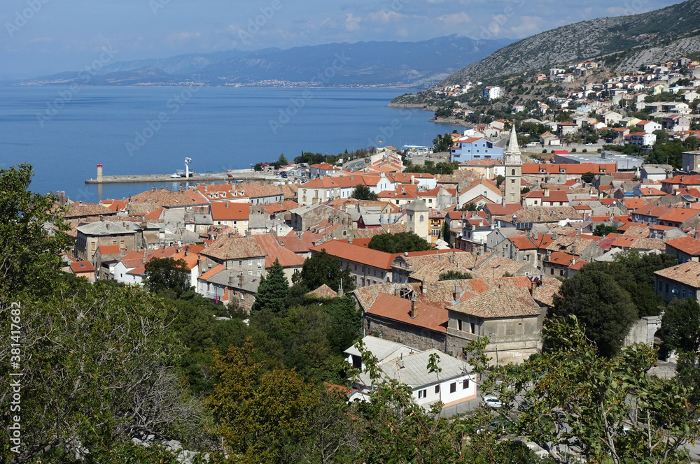 Blick auf die Altstadt von Senj, Kroatien
