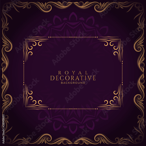 Royal elegant frame design ethnic background