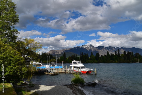 The view of mountains in Queenstown  New Zealand