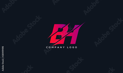 BH Letter Logo Design Template Vector