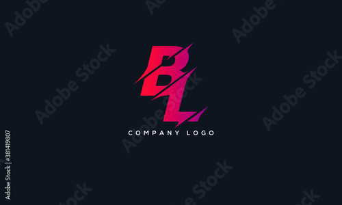 BL Letter Logo Design Template Vector photo