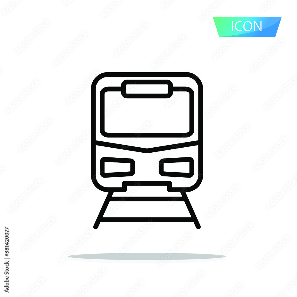 Electric train icon vector isolated on white background. Electric train icon vector isolated on white background.