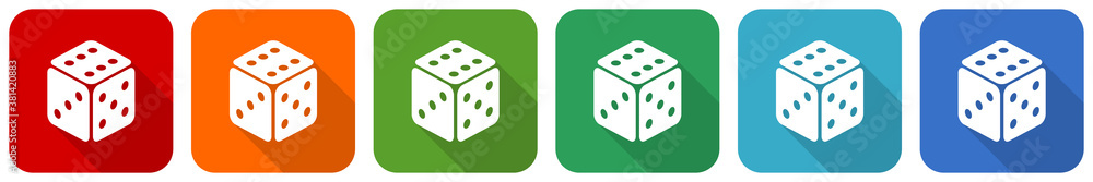 Game icon set, flat design vector illustration in 6 colors options for webdesign and mobile applications Game icon set, flat design vector illustration in 6 colors options for webdesign and mobile applications