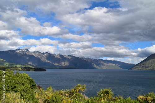 The view of mountains in Queenstown  New Zealand