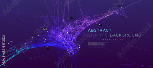 Quantum computing, deep learning artificial intelligence, signal cryptography infographic vector illustrations. Big data algorithms visualization for business, science presentations, posters, covers