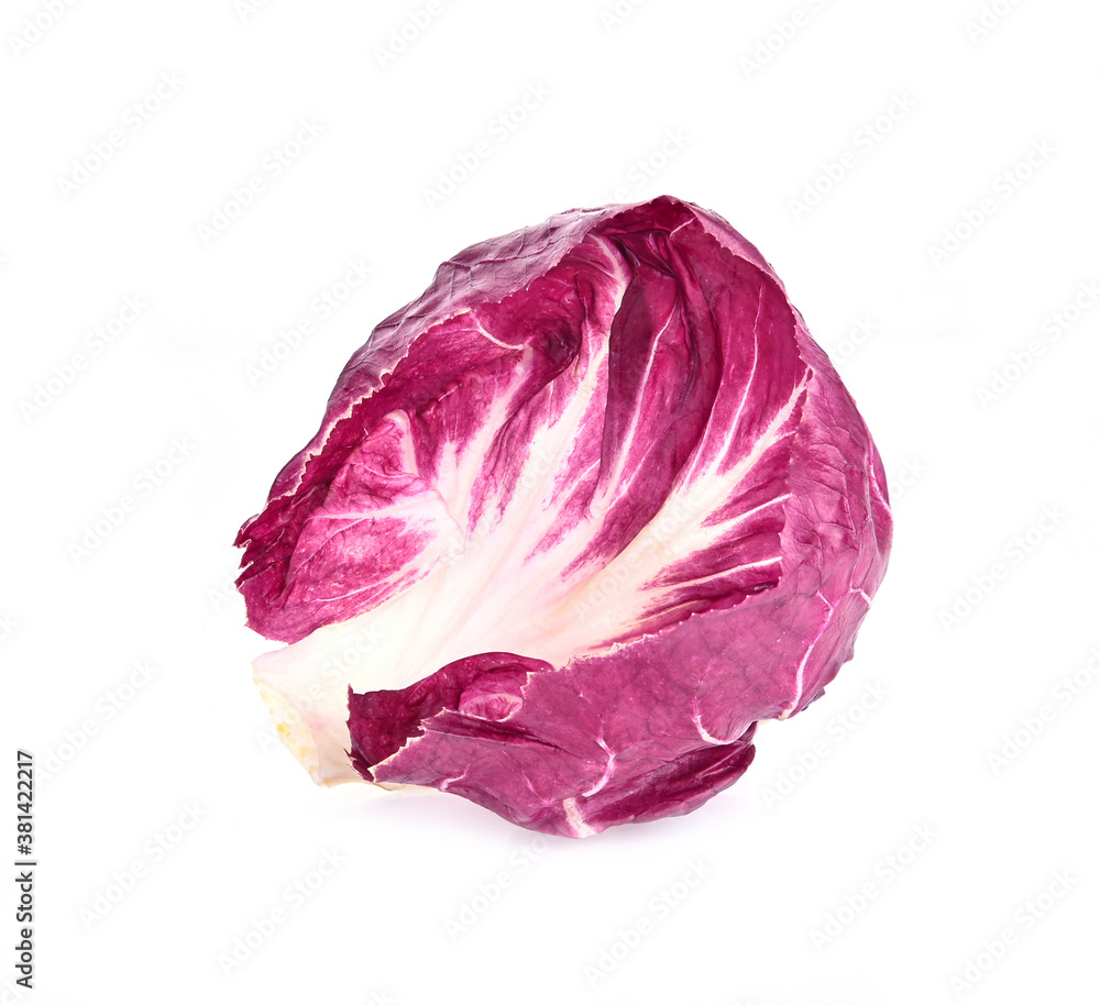 Radicchio, red salad isolated on white background Radicchio, red salad isolated on white background