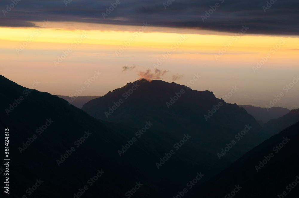 Panorama of mountain landscapes of the CAUCASUS
