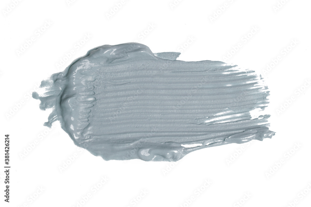 Clay or charcoal face mask stroke isolated on white Clay or charcoal face mask stroke isolated on white