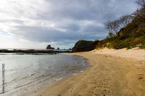 untouched empty calm beach