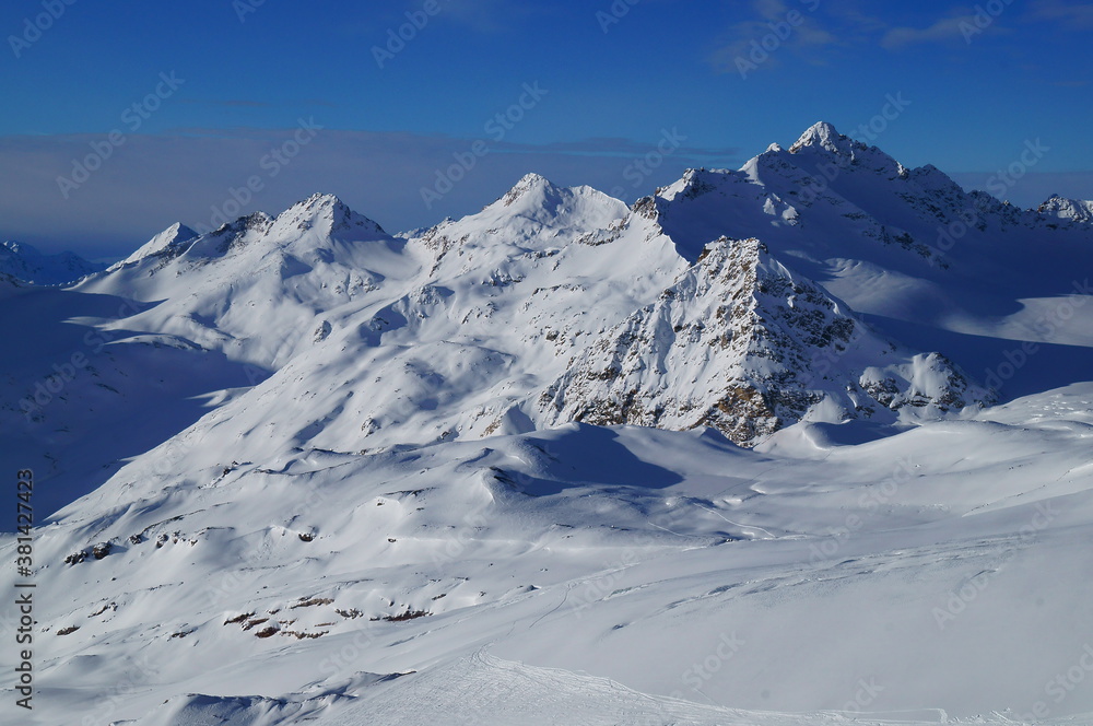 Obraz premium Panorama of mountain landscapes of the CAUCASUS