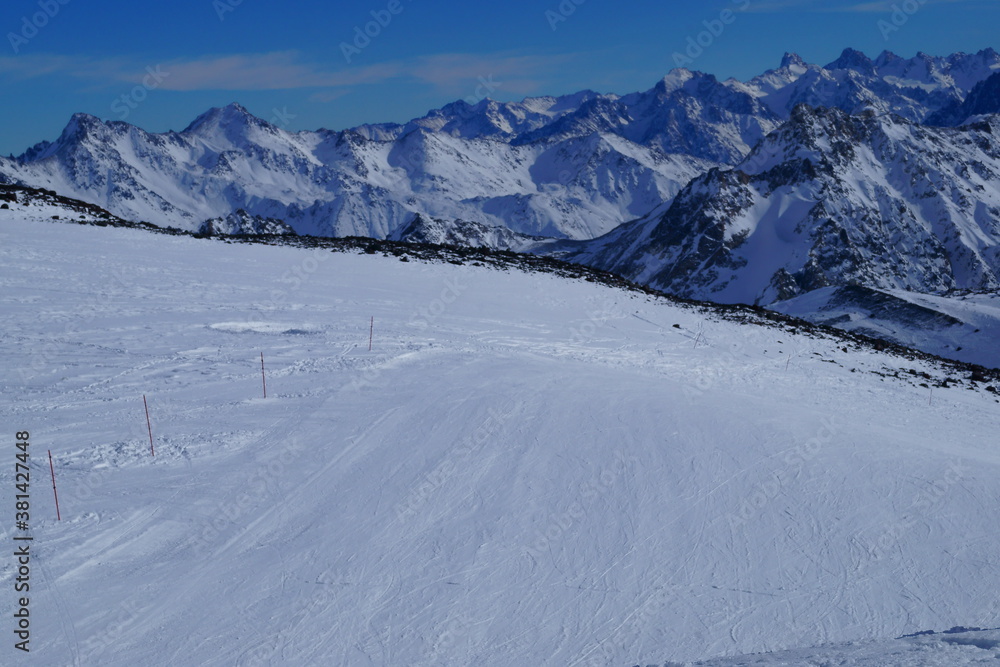 Obraz premium Panorama of mountain landscapes of the CAUCASUS