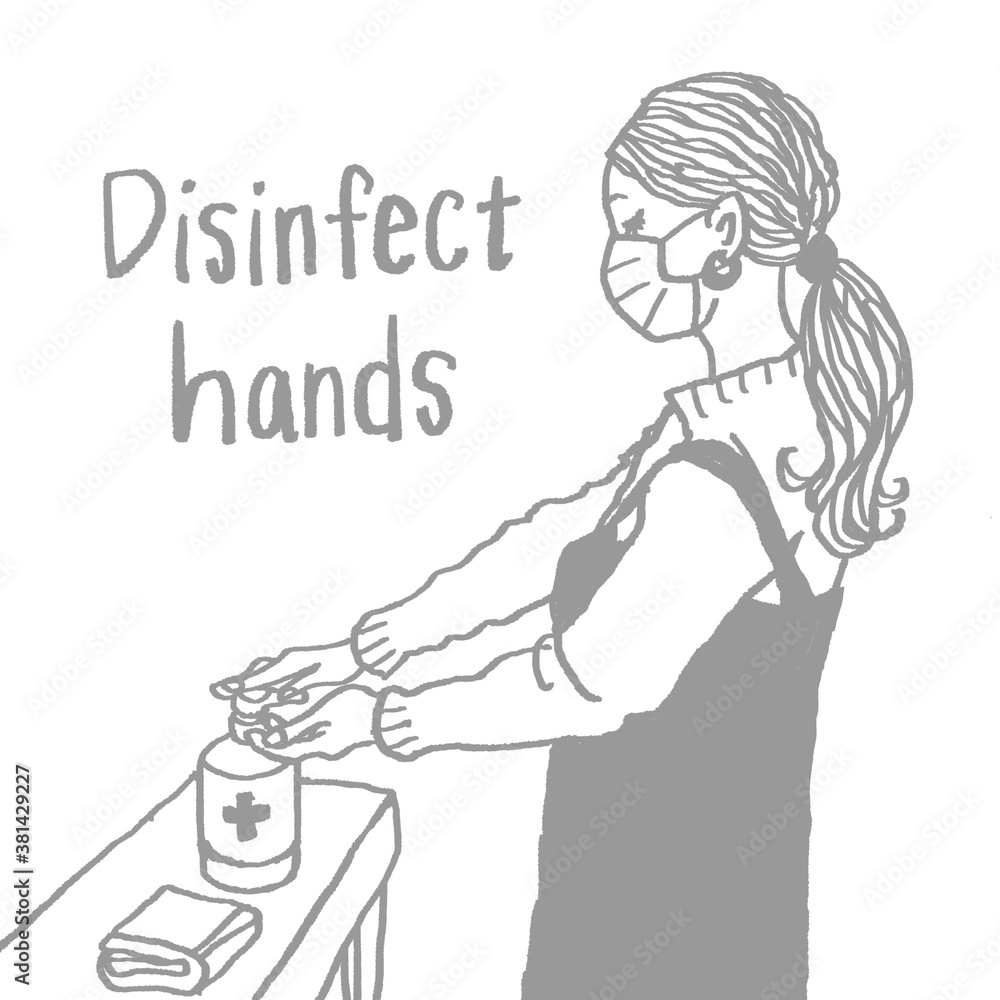 除菌　殺菌　イラスト　20092801 hanadaruma 