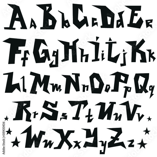 Alphabet, Font - vector illustration
