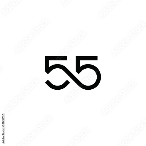 5 number 55 logo vector abstract  icon illustrations