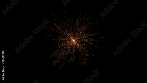 Wallpaper Mural Particles animation as streams of energy. Torontodigital.ca