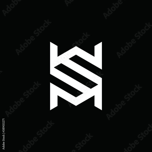 S logo SWM vector alphabet abstract  icon illustrations