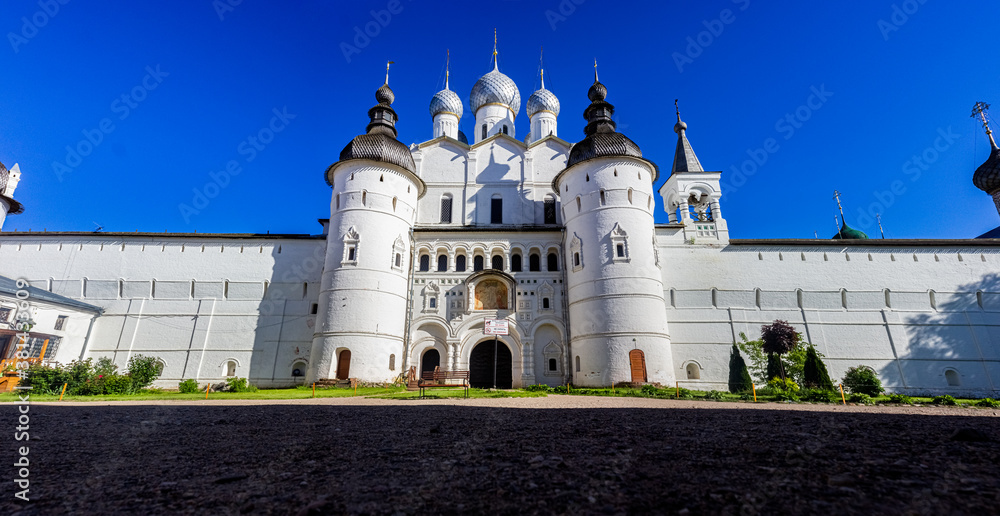Kremlin of Rostov the Great. The city of the golden ring of Russia.
