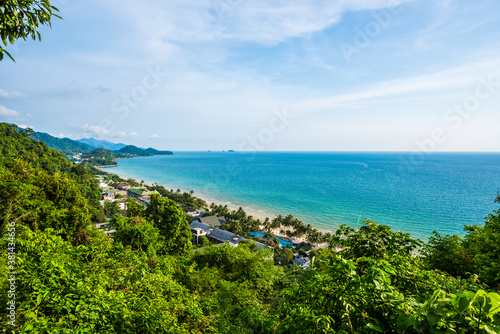 Aerial view, white sand beach Koh Chang, Thailand