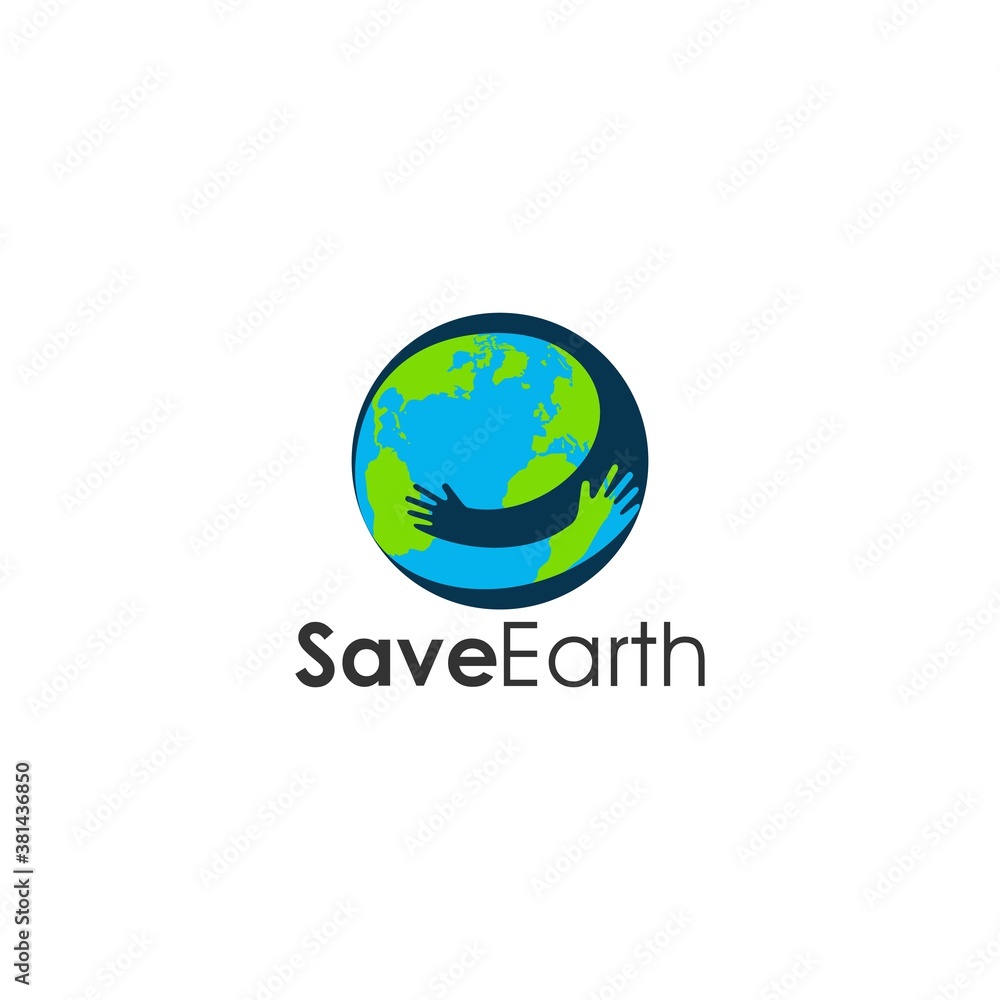 simple typography E huge the world vector logo simple typography E huge the world vector logo