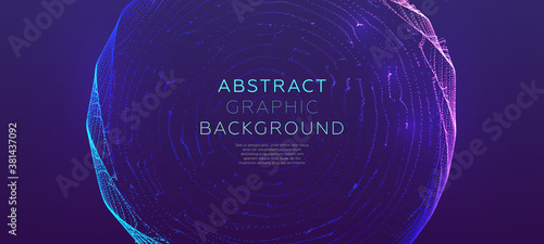 Glowing particles liquid dynamic flow background. Trendy fluid cover design. Eps10 vector illustration