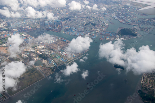 하늘에서 찍은  항공사진