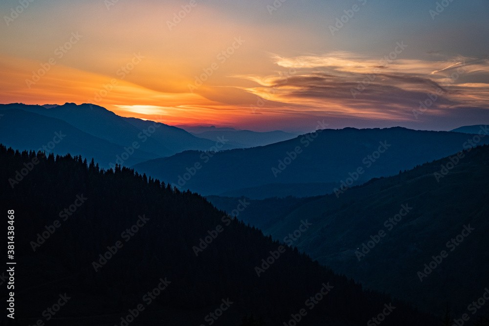 Smokey Sunset in the Mountains Smokey Sunset in the Mountains