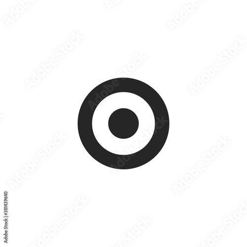 Dot Circle Icon. Vector Illustration